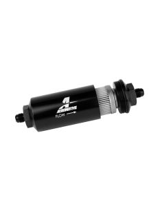 6an Inline Fuel Filter 40 Micron 2in OD Black AEROMOTIVE 12348