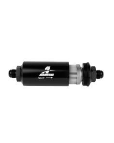 8an Inline Fuel Filter 100 Micron 2in OD Black AEROMOTIVE 12379