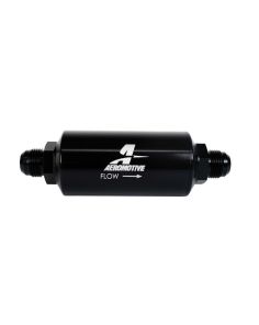 10an Inline Fuel Filter 100 Micron 2in OD Black AEROMOTIVE 12389