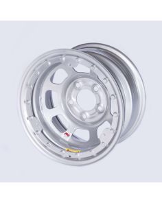 15X8 IMCA B/Lock Wheel D-Hole Silver 5x4.75 BASSETT 58DC4ISLK