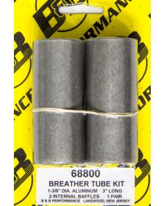 Breather Tube Kit - Alum. 3in Long (Pair) B and B PERFORMANCE PRODUCTS 68800