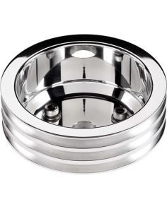 SBC 3 GRV Crank Pulley LWP Polished BILLET SPECIALTIES 78230