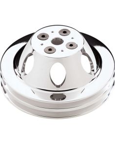 Polished SBC 2 Groove Upper Pulley BILLET SPECIALTIES 80220