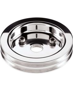 Polished SBC 2 Groove Lower Pulley BILLET SPECIALTIES 81220