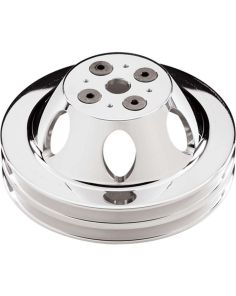 Polished BBC 2 Groove Upper Pulley BILLET SPECIALTIES 82220