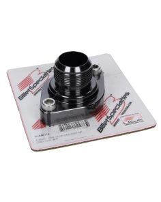 Thermostat Housing -20AN Straight Up Chevy Black BILLET SPECIALTIES BLK90119