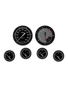 CLASSIC INSTRUMENTS AX251GBLF Autocross Grey 6 Gauge Set 2-5/8 Short Sweep