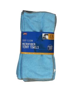 12pk Microfiber Towels 14"x14" Carrand 45067