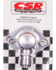 Chevy Swivel Thermostat Housing - Clear CSR PERFORMANCE 911AN16C