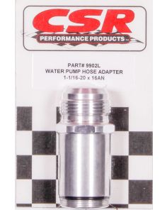 Water Pump Hose Adapter - 1-1/16 x 16an CSR PERFORMANCE 9902L