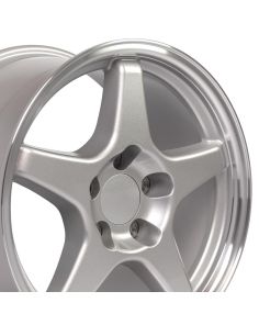 17" Replica Wheel CV01 Fits Chevrolet Corvette - ZR1 Rim 17x9.5 Silver Wheel