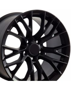 17" Replica Wheel CV22 Fits Chevrolet Corvette - C7 Z06 Rim 17x9.5 Black Wheel