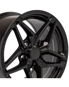 17" Replica Wheel CV31 Fits Chevrolet Corvette - C7 ZR1 Rim 17x9.5 Black Wheel