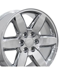 20" Replica Wheel CV94 Fits Chevrolet Silverado Rim 20x8.5 Chrome Wheel