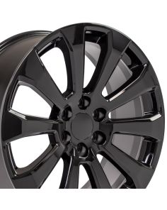 22" Replica Wheel CV95 Fits Chevrolet Silverado Rim 22x9 Black Wheel