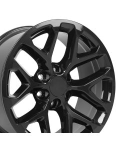 20" Replica Wheel CV98B Fits Chevy Silverado Rim 20x9 Black Wheel