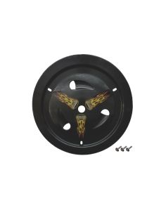 DOMINATOR RACING PRODUCTS 1007-B-BK Wheel Cover Bolt-On Black Real Style