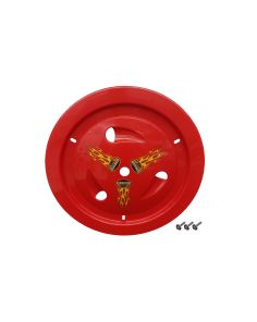 DOMINATOR RACING PRODUCTS 1007-B-RD Wheel Cover Bolt-On Red Real Style