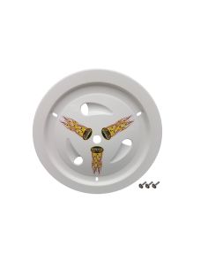 DOMINATOR RACING PRODUCTS 1013-B-WH Wheel Cover Bolt-On White