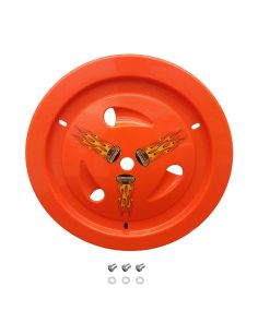 DOMINATOR RACING PRODUCTS 1013DFLOOR Wheel Cover Dzus-On Fluo Orange