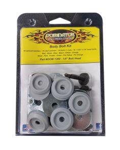 DOMINATOR RACING PRODUCTS 1200-B-GRY Body Bolt Kit Gray Hex Head