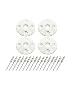 Scuff Plate Plastic 4pk White DOMINATOR RACING PRODUCTS 1202-WH