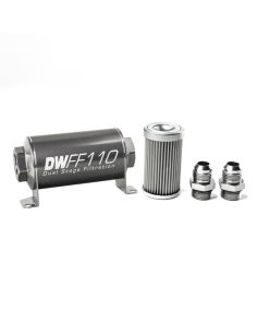 DEATSCHWERKS 8-03-110-010K-10 In-line Fuel Filter Kit 10an 10-Micron