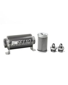 DEATSCHWERKS 8-03-110-010K-6 In-line Fuel Filter Kit 6an 10-Micron