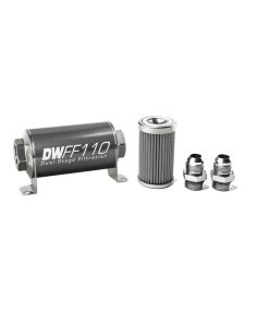 DEATSCHWERKS 8-03-110-100K-10 In-line Fuel Filter Kit 10an 100-Micron