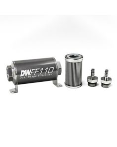 DEATSCHWERKS 8-03-110-100K-516 In-line Fuel Filter Kit 5/16 Hose Barb 100-Micro