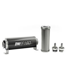 DEATSCHWERKS 8-03-160-010K-516 In-line Fuel Filter Kit 5/16 Hose Barb 10-Mic.
