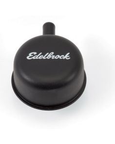Round Cap w/Nipple Black  EDELBROCK 4413