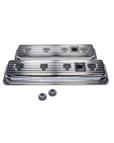 SBC Signature Series Valve Cove Set - Chrome EDELBROCK 4446