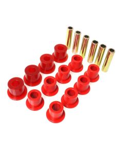 87-94 CJ Frt & Rr Sprng Bush Set Red ENERGY SUSPENSION 2.2107R