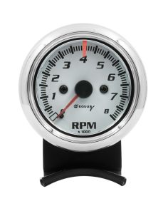 2-1/2 Dia Tachometer 8000 RPM White Dial EQUUS E5076