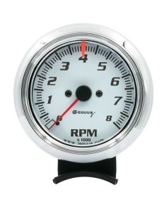 3-3/8 Dia Tachometer 8000 RPM White Dial EQUUS E5078