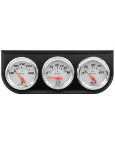2.0 Dia Triple Gauge Set w/Black Panel EQUUS E5200