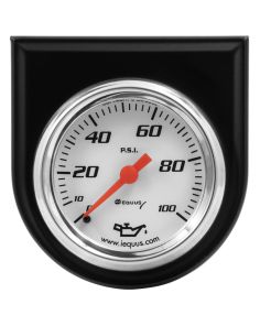 2.0 Dia Oil Pressure Gauge w/Black Panel EQUUS E5244