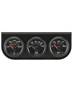 2.0 Dia Triple Gauge Set w/Black Panel EQUUS E6200
