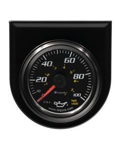 2.0 Dia Oil Pressure Gauge Black  0-100psi EQUUS E6244