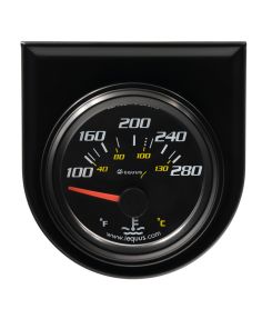 2.0 Dia Water Temp Gauge Black  100-280 EQUUS E6262
