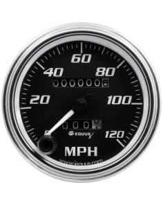 3-3/8 Dia Speedometer 0-120 MPH Chrome Mech EQUUS E7072