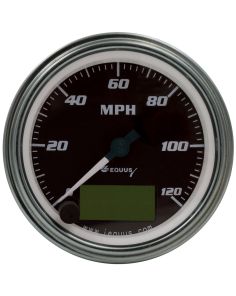 3-3/8 Dia Speedometer 0-120 MPH Chrome Elec EQUUS E7074