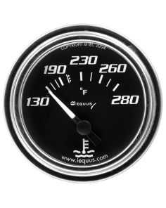 2.0 Dia Water Temp Gauge Chrome  130-280 EQUUS E7232