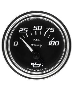 2.0 Dia Oil Pressure Gauge Chrome  0-100psi EQUUS E7234