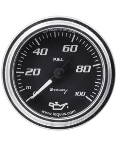 2.0 Dia Oil Pressure Gauge Chrome  0-100psi EQUUS E7244