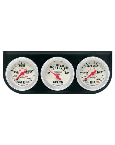 2.0 Dia Triple Gauge Set w/Black Panel EQUUS E8200