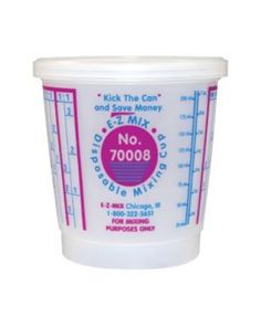 1/2 PINT DISPOSABLE MIXING CUPS 100/BOX E-Z Mix 70008
