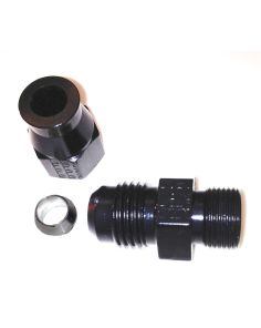 6AN Male to 1/4in Tube Adapter Fitting  Black FRAGOLA FRG892004-BL