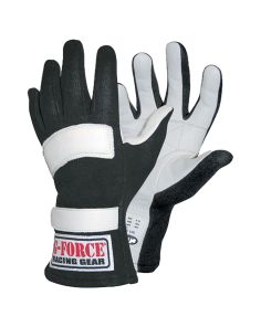 G5 Racing Gloves Large Black G-FORCE 4101LRGBK